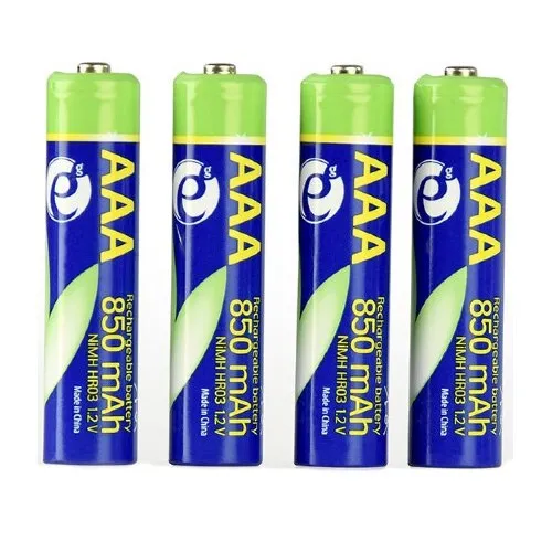 Gembird AAA elem (R3), 1,2V NiMH 850mAh, 4 db, EG-BA-AAA8R4-01