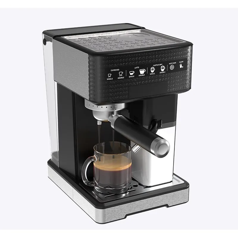 Genienap Manuális kávéfőző, LatteCrema rendszer, One Click Latte/Cappuccino, Automata tejhab, Többféle ital, Automatikus tisztítás, Automatikus programozás, Eco funkció, 20bar, 1400W, Fekete