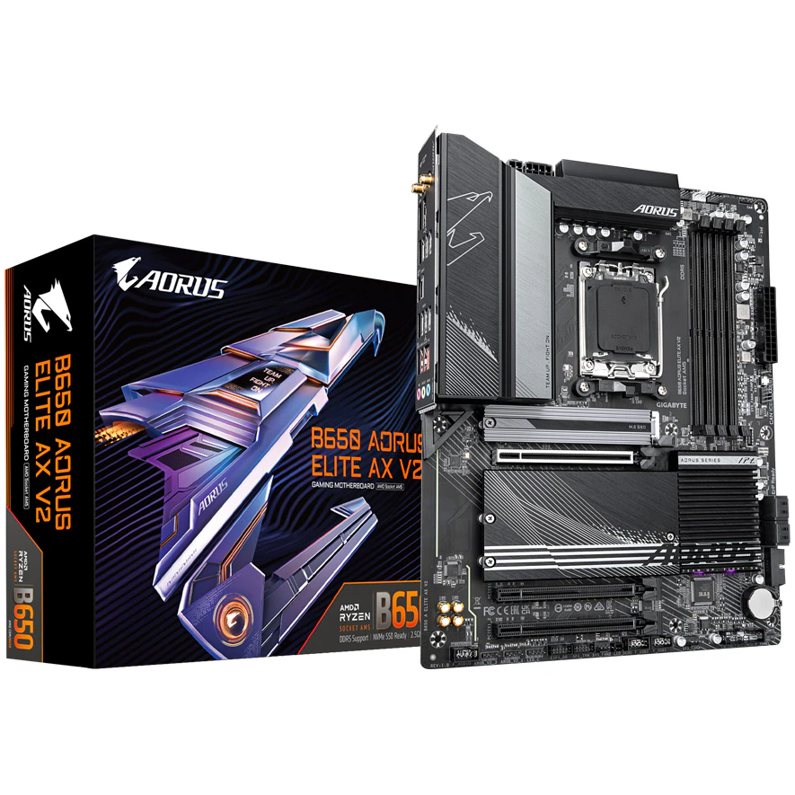 Gigabyte B650 AORUS ELITE AX V2 alaplap, Socket AM5