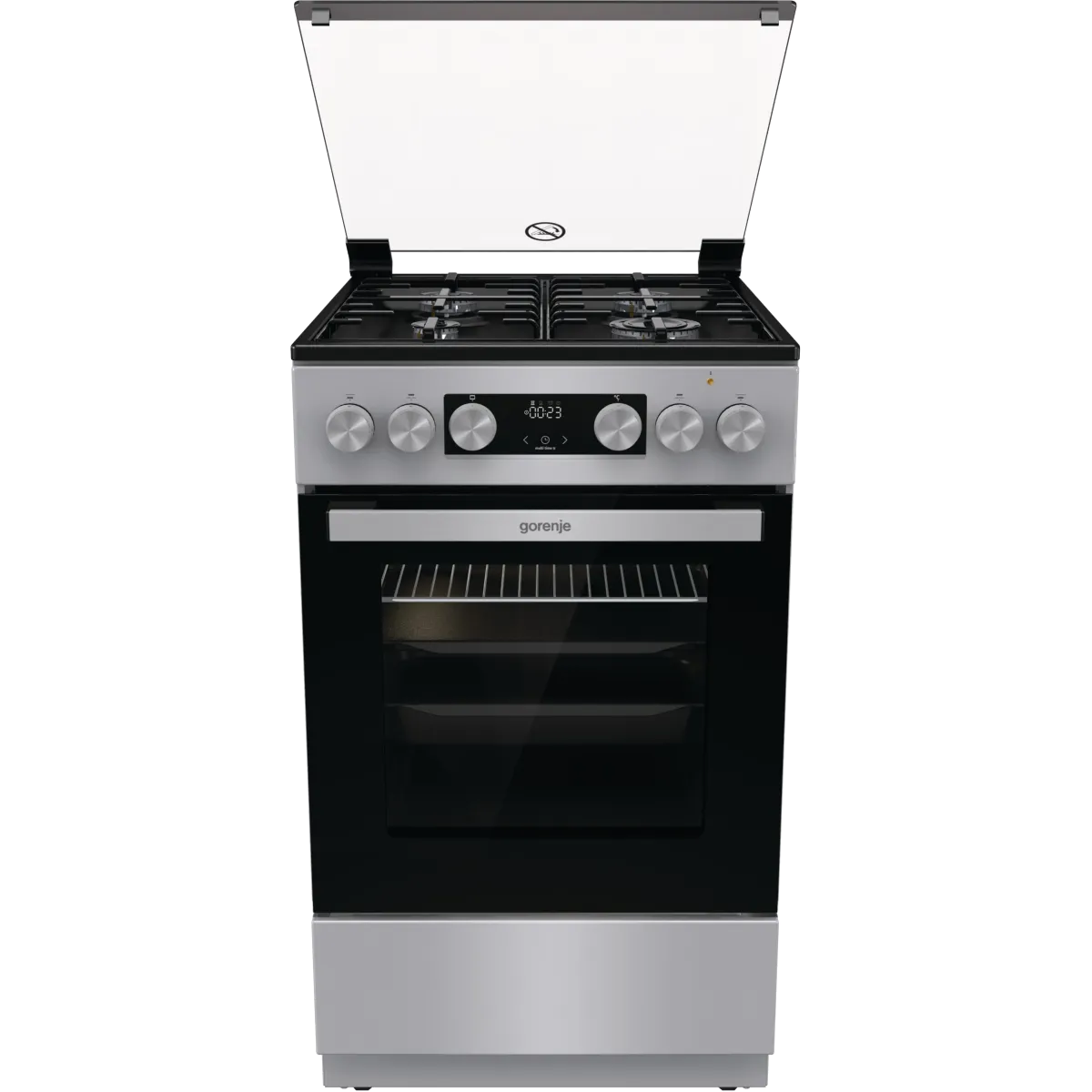 Gorenje GK5C41SH-B Kombinált tűzhely, 70L, 4 gázégő, A energiaosztály, Szürke