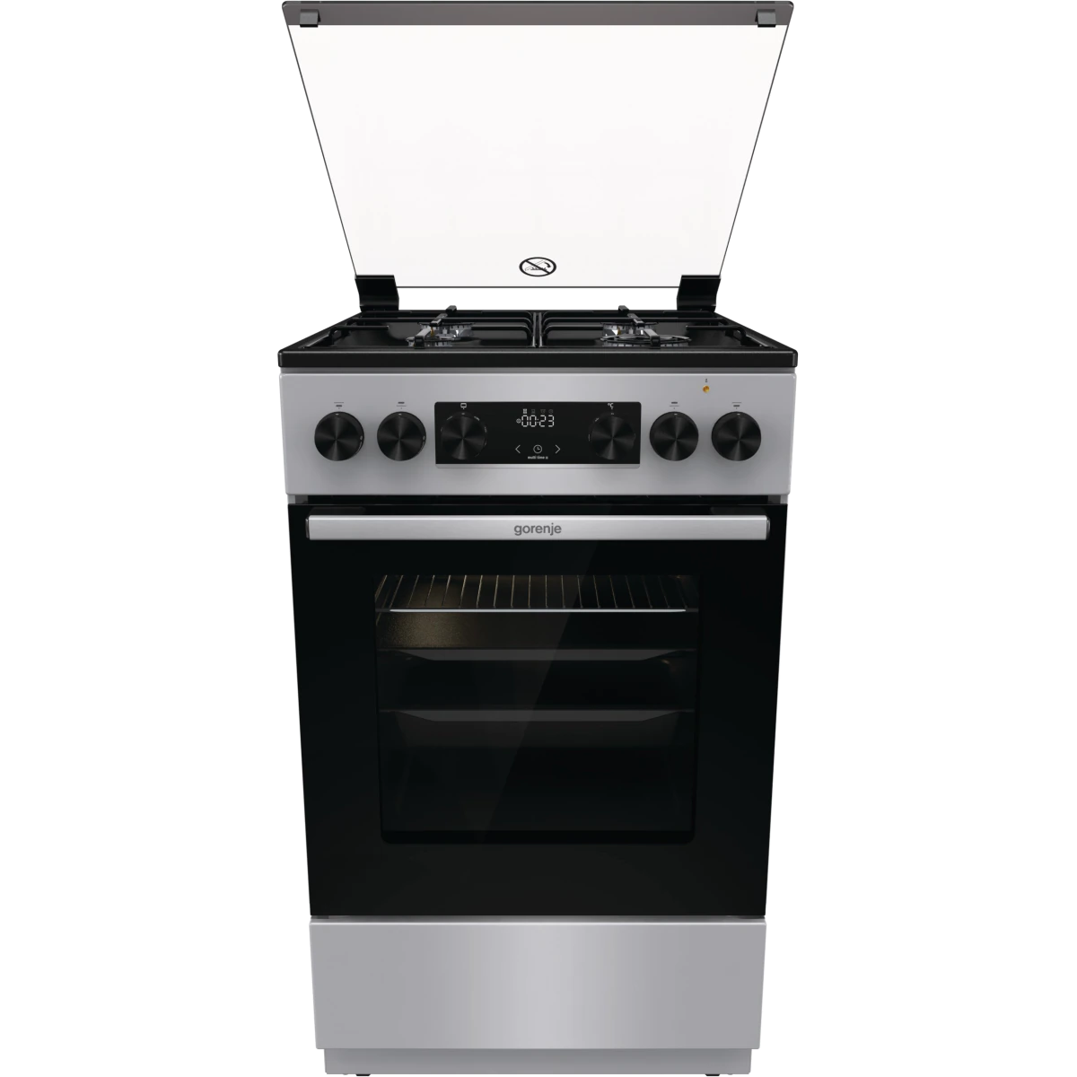 Gorenje GK5C41SJ kombinált tűzhely, 62L, 4 gázégő, A energiaosztály, Szürke