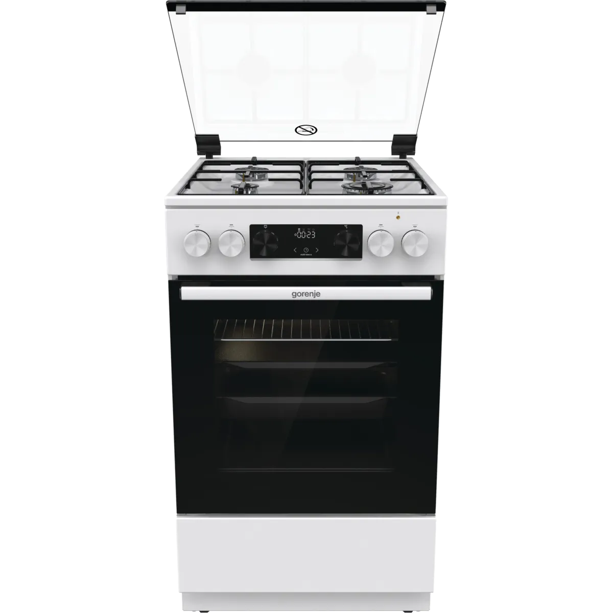 Gorenje GK5C41WJ Kombinált tűzhely, 62L, 4 gázégő, A energiaosztály, Fehér