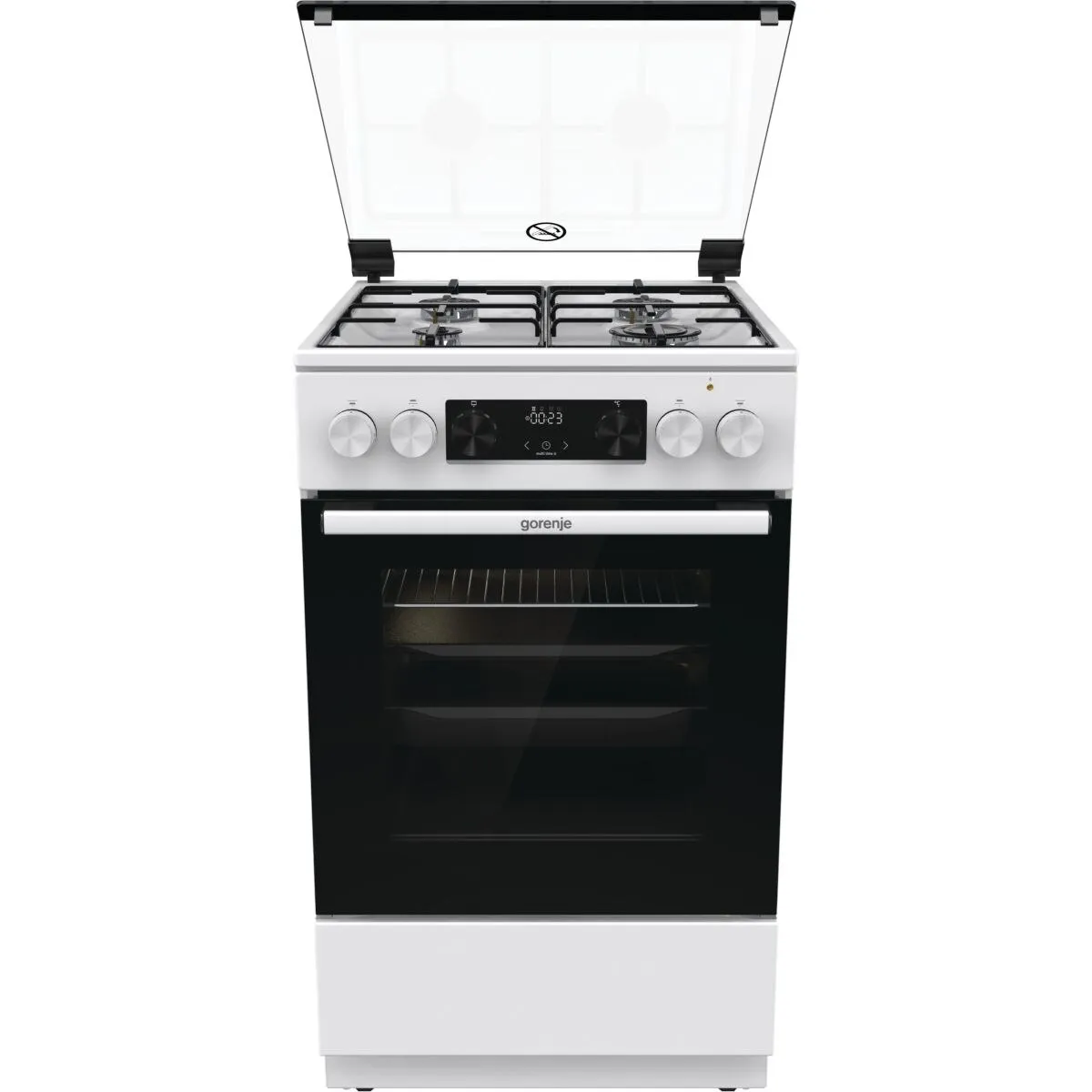 Gorenje GK5C41WJ Kombinált tűzhely, 62L, 4 gázégő, A energiaosztály, Fehér
