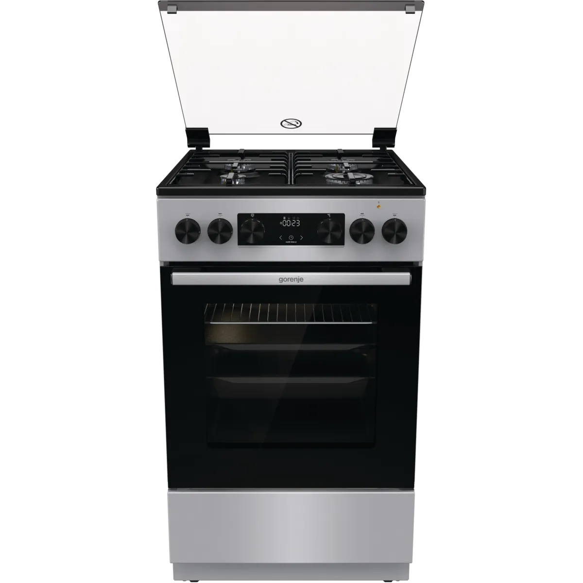 Gorenje GK5C62SH Kombinált tűzhely, 70L, 4 gázégő, A energiaosztály, Szürke