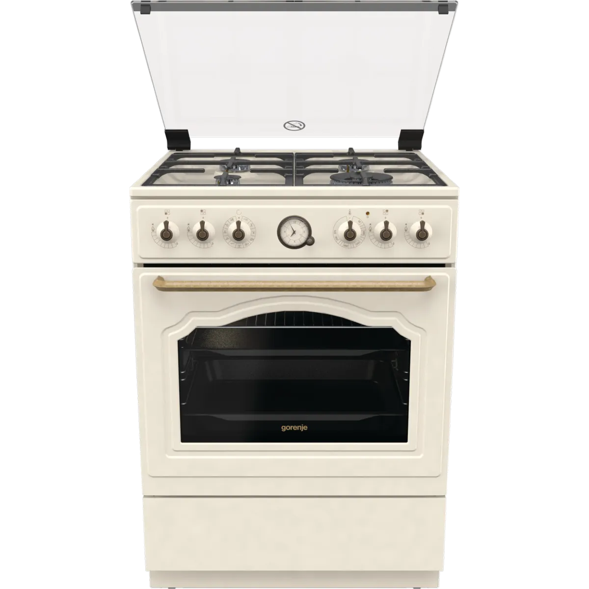 Gorenje GKS6C70CLI Kombinált tűzhely, 71L, Classico Design, 4 gázégő, A energiaosztály, Bézs
