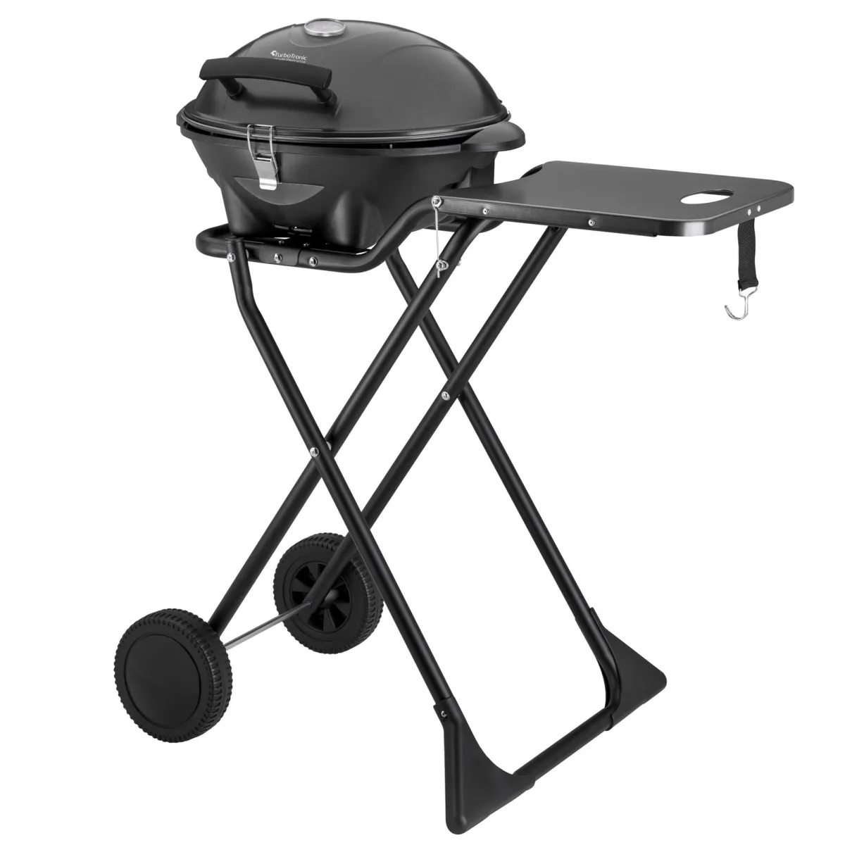 Grill 2IN1, Kerekekkel összecsukható, TurboTronic TT-BBQ5, 2400W, Fekete