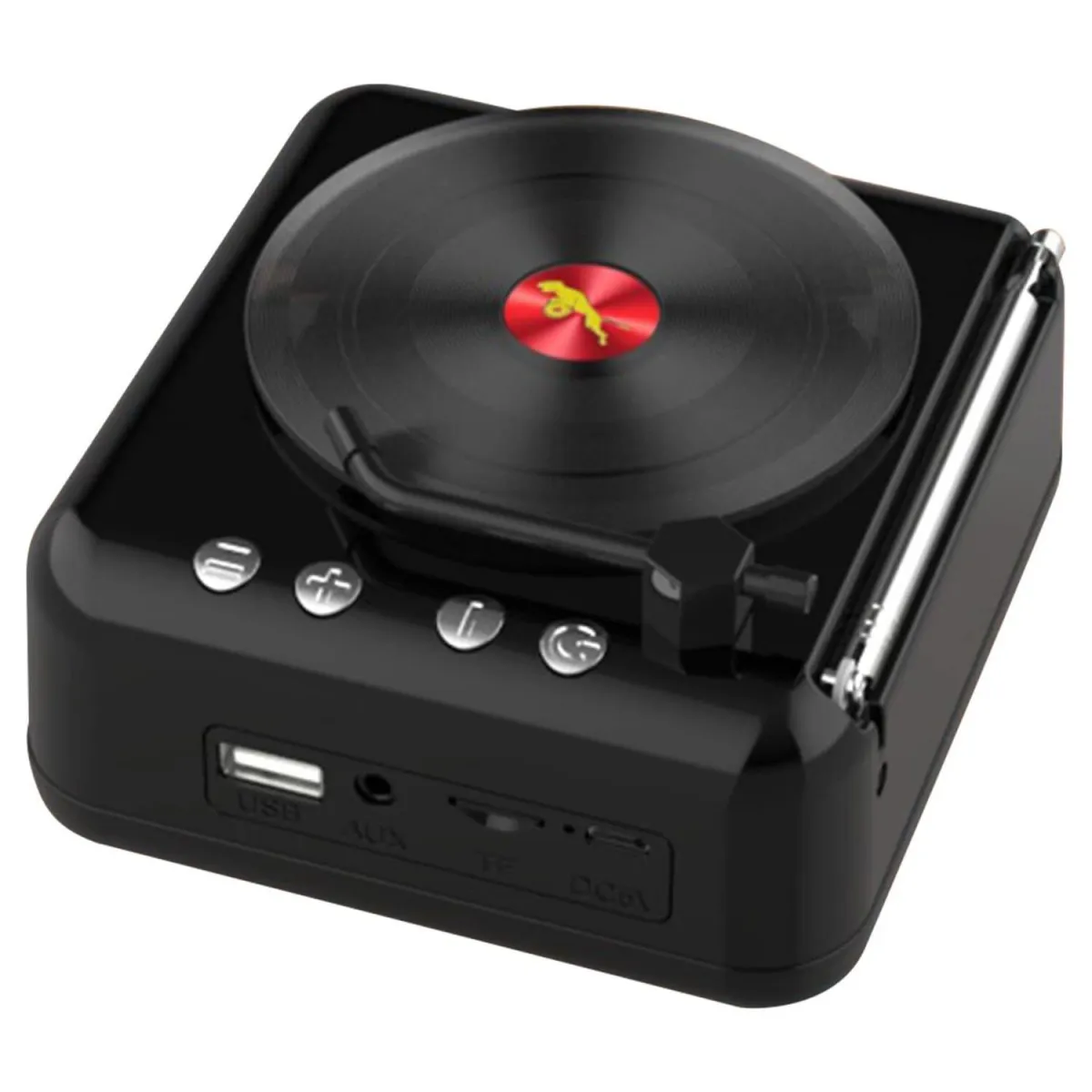 Hangszedő, Vaxiuja, MP3, hangszórókkal, Bluetooth/TF kártya/memóriakártya/AUX, 5W, kihangosító hívások, HIFI hangeffektus, műanyag, fekete