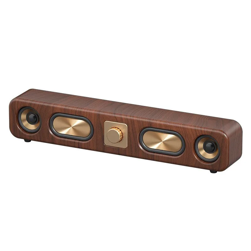 Hangszóró, 2400 mAh, Bluetooth, HIFI hangminőség, Intelligens zajszűrés, Tartós, Barna