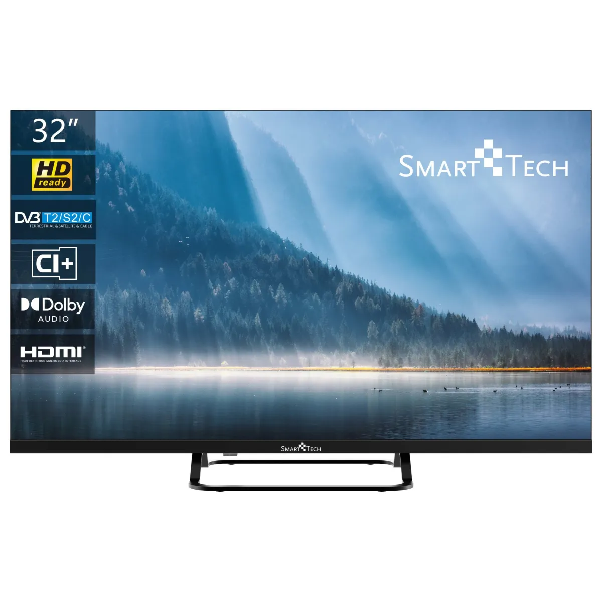 HD LED Hagyományos Televízió, Smart Tech 32HN01V, 32" (80 cm), Triple Tuner, Dolby Audio, H.265, HDMI, USB