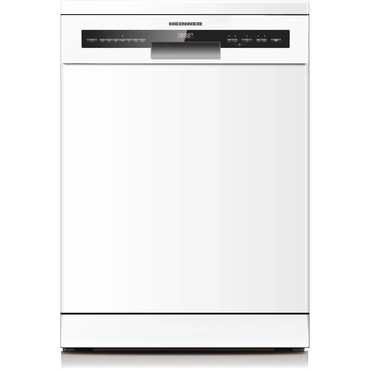 Heinner HDW-FSM60714AWD+++ mosogatógép, 14 teríték, 7 program, Auto-Door opening, Elektronikus irányítás, LED kijelző, Aquastop, D energiaosztály, 60cm, Fehér