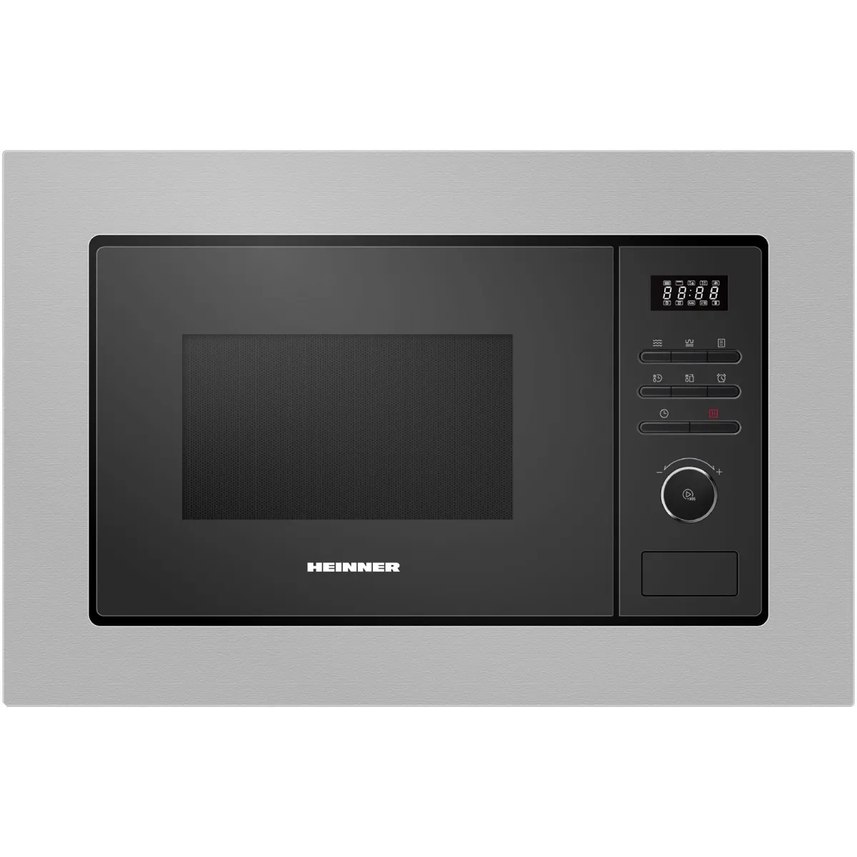 Heinner HMW-MD20BISS beépíthető mikrohullámú sütő, 20l, Digitális vezérlés, 1000 W, Rozsdamentes acél
