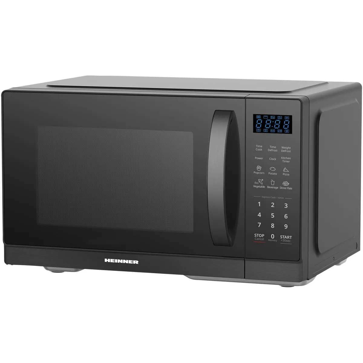 Heinner HMW-MD25DBK mikrohullámú sütő, 25l, Digitális vezérlés, 900 W, Fekete