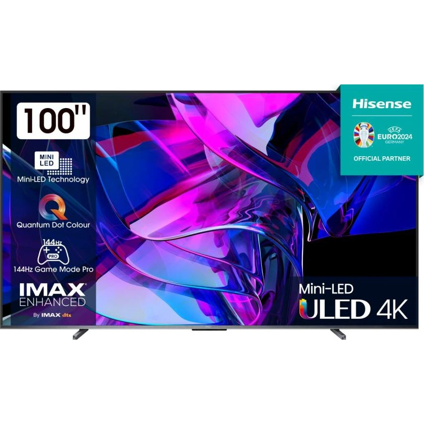 Hisense 100U7KQ televízió, 254 cm, 4K UHD, Smart, Mini-LED, ULED