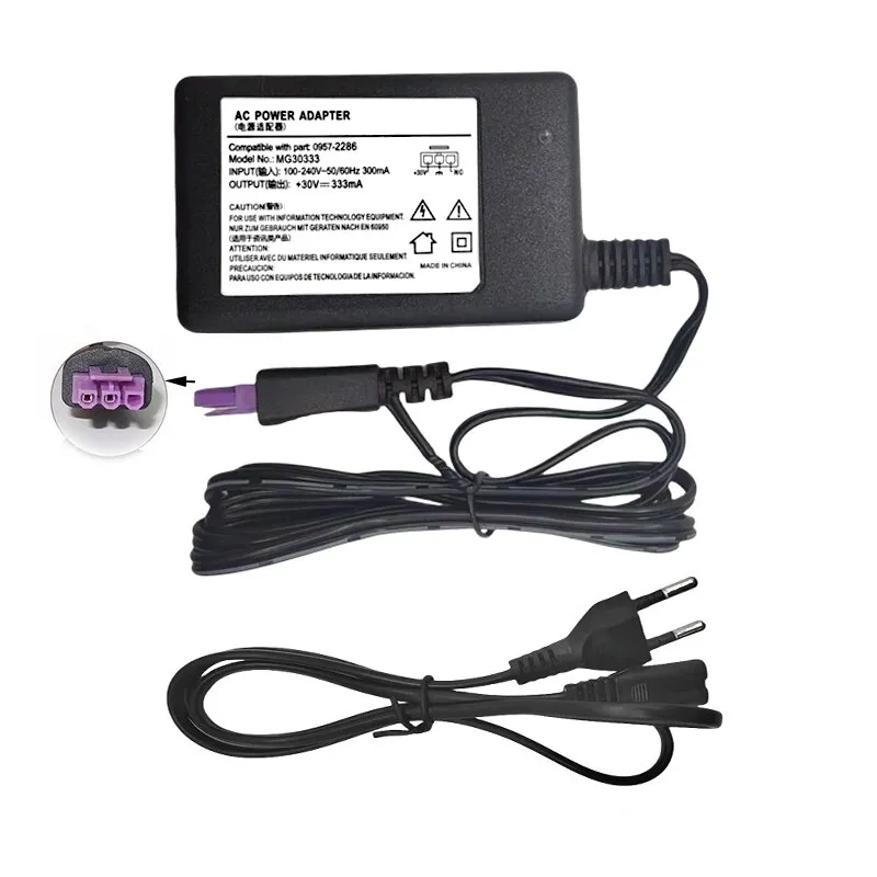 Hálózati adapter töltő 0957-2290 0957-2286 0957-2398, OUT 30V 333mA a HP Deskjet 1050 1000 2050 2000 2060 nyomtatóval kompatibilis