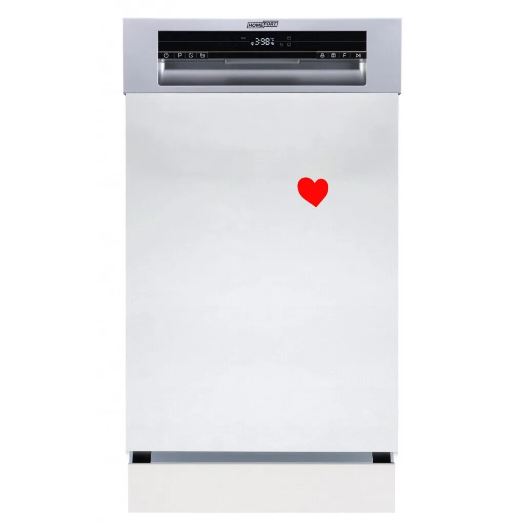 HOMEFORT HMGF0421DS Beépíthető mosogatógép,,10 teríték,8.5 L,8 prog.,47 dB, D, Felső evőeszk.,45 cm, Digit.kijelző, Autom.ajtónyit