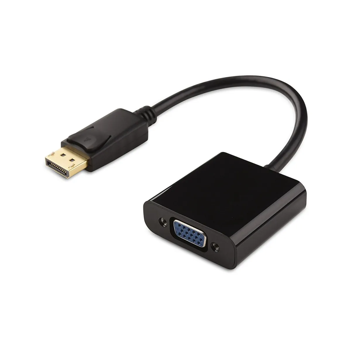 HOPE R aranyozott Displayport (DP) to VGA átalakító kábel, hang nélkül, fekete