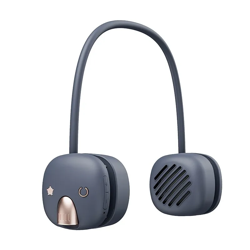 Hordozható nyaki hangszóró, Bluetooth 5.1, kisméretű vezeték nélküli hangszóró kül- és beltéri használatra, MicroSD kártya, kihangosító, USB Type-C töltés, éjszakai fény, HIFI hang, kék