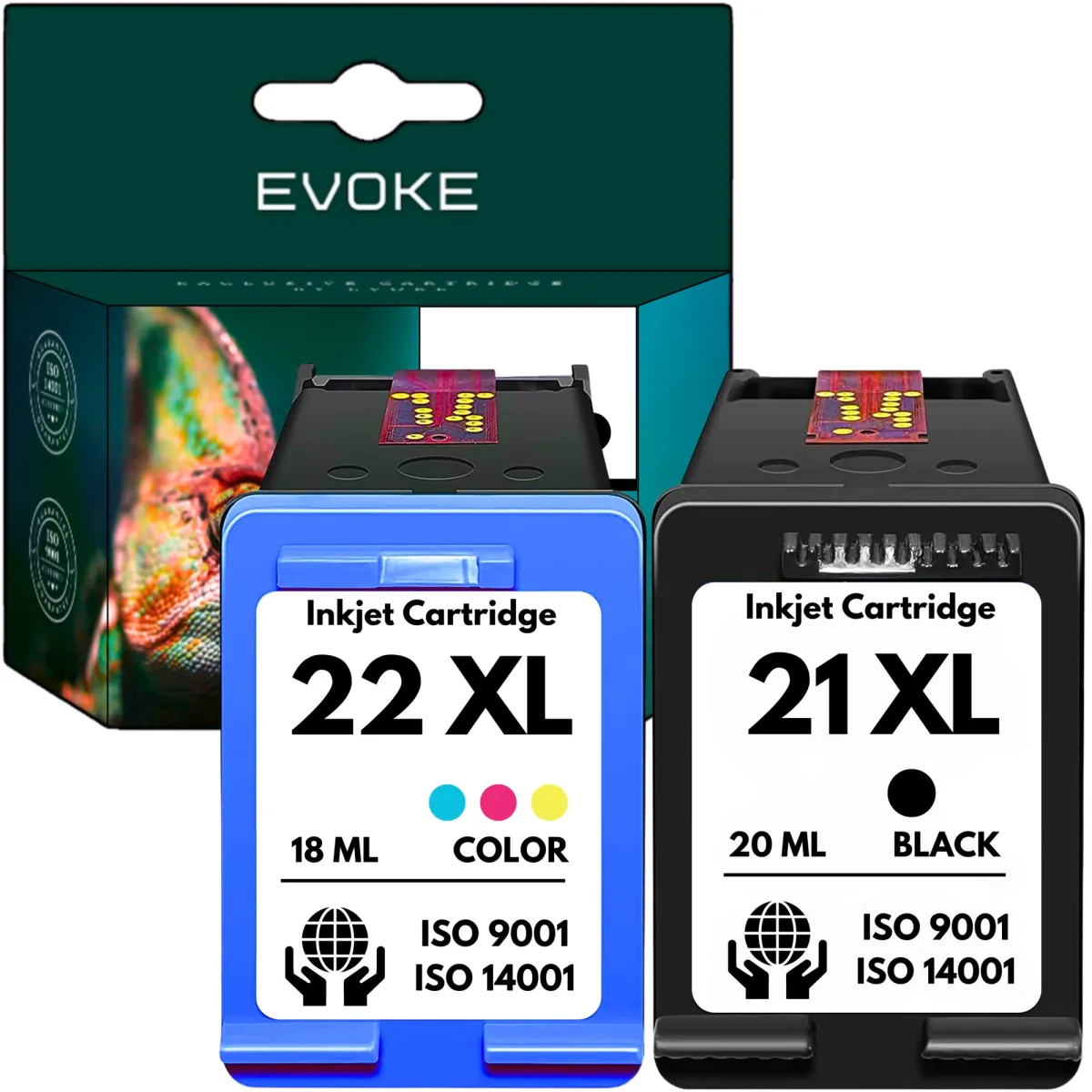 HP nyomtatópatron 21 fekete XL + 22 színes XL, tintakészlet, 790 oldal fekete, 560 oldal színes, kompatibilis a DeskJet 1410, 1415, D1560, F4180, F2180, F2280, 1415, 1410