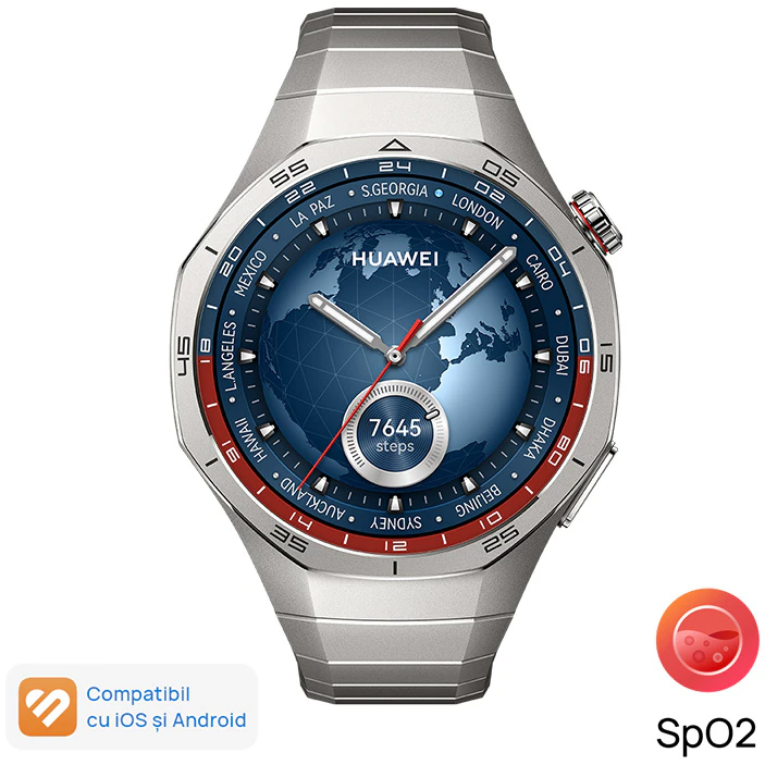 Huawei Watch GT 5 Pro okosóra, 46MM, Titán tok, Titán szíj