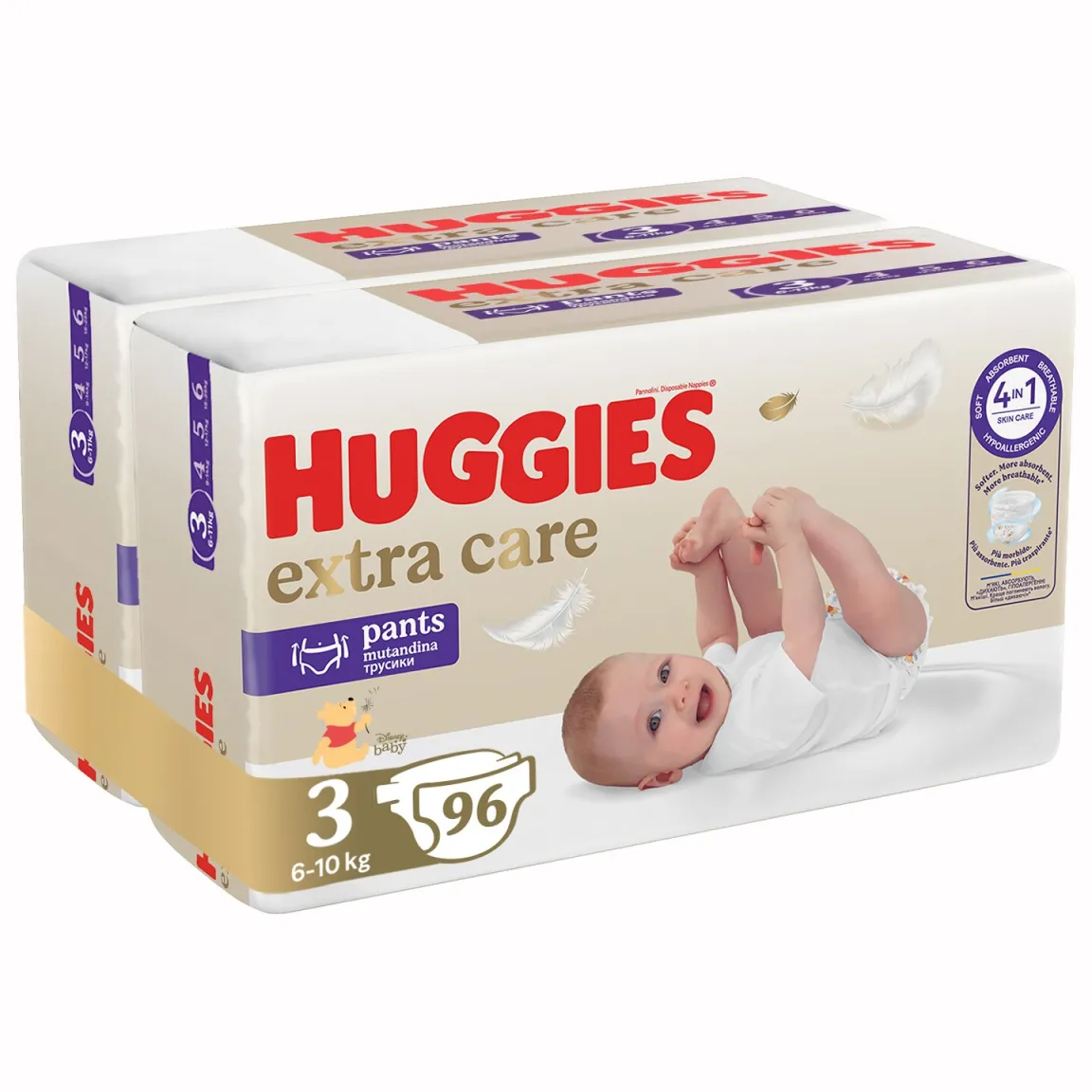 Huggies Elite Soft Pants Mega pelenka, 3-as méret, 6-11 kg, 96 db