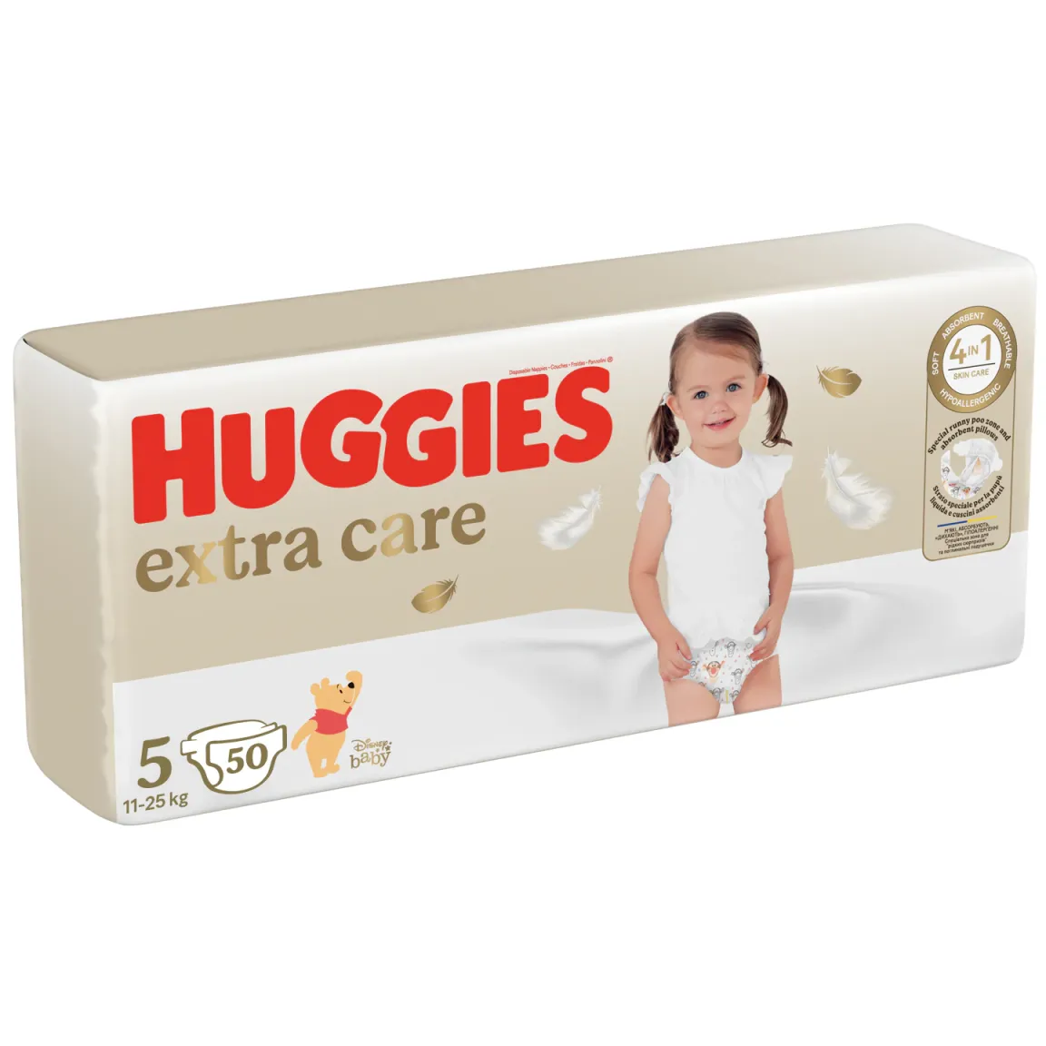 Huggies Extra Care pelenkák 5 méretben, 15-22 kg, 50 db