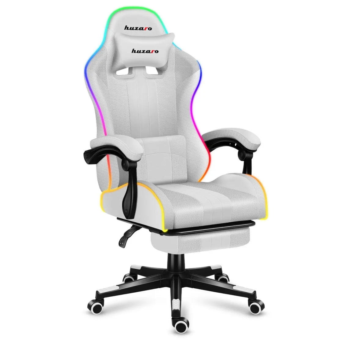 Huzaro Force 4.7, Gamer szék, RGB Fehér