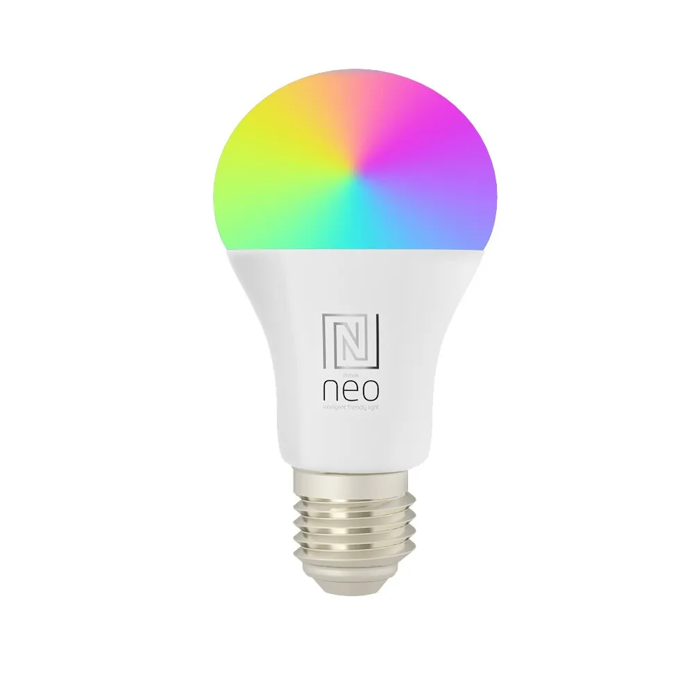 Immax, Smart izzó Neo, LED, E27, 11 W, Zigbee 3.0, fehér/RGB