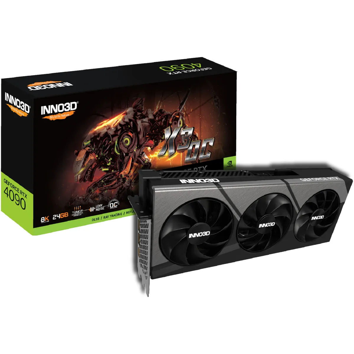 INNO3D GeForce RTX 4090 X3 OC Videokártya, 24 GB, GDDR6X, 384 bites