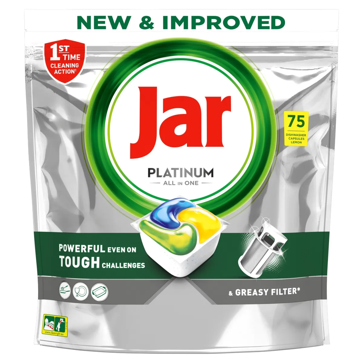 Jar Platinum Lemon All In One mosogatókapszula, 75db