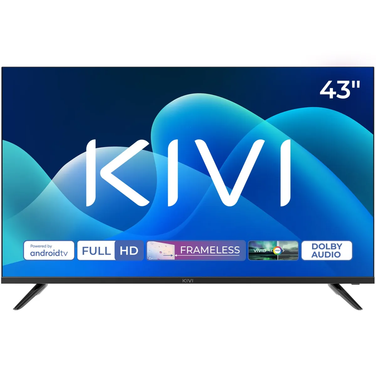 KIVI 43F730QB LED televízió, 109 cm, Smart Android TV, Full HD, F energiaosztály