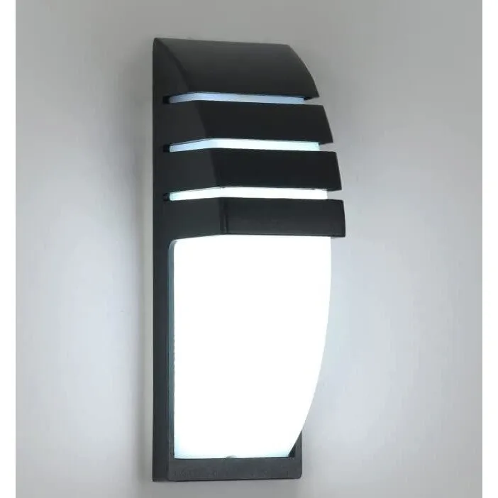 Kültéri Led Fali lámpa, Mckalen, 220V, 12W, Méretek 22,5x8x7,5 cm, Cool 6000K, Fekete