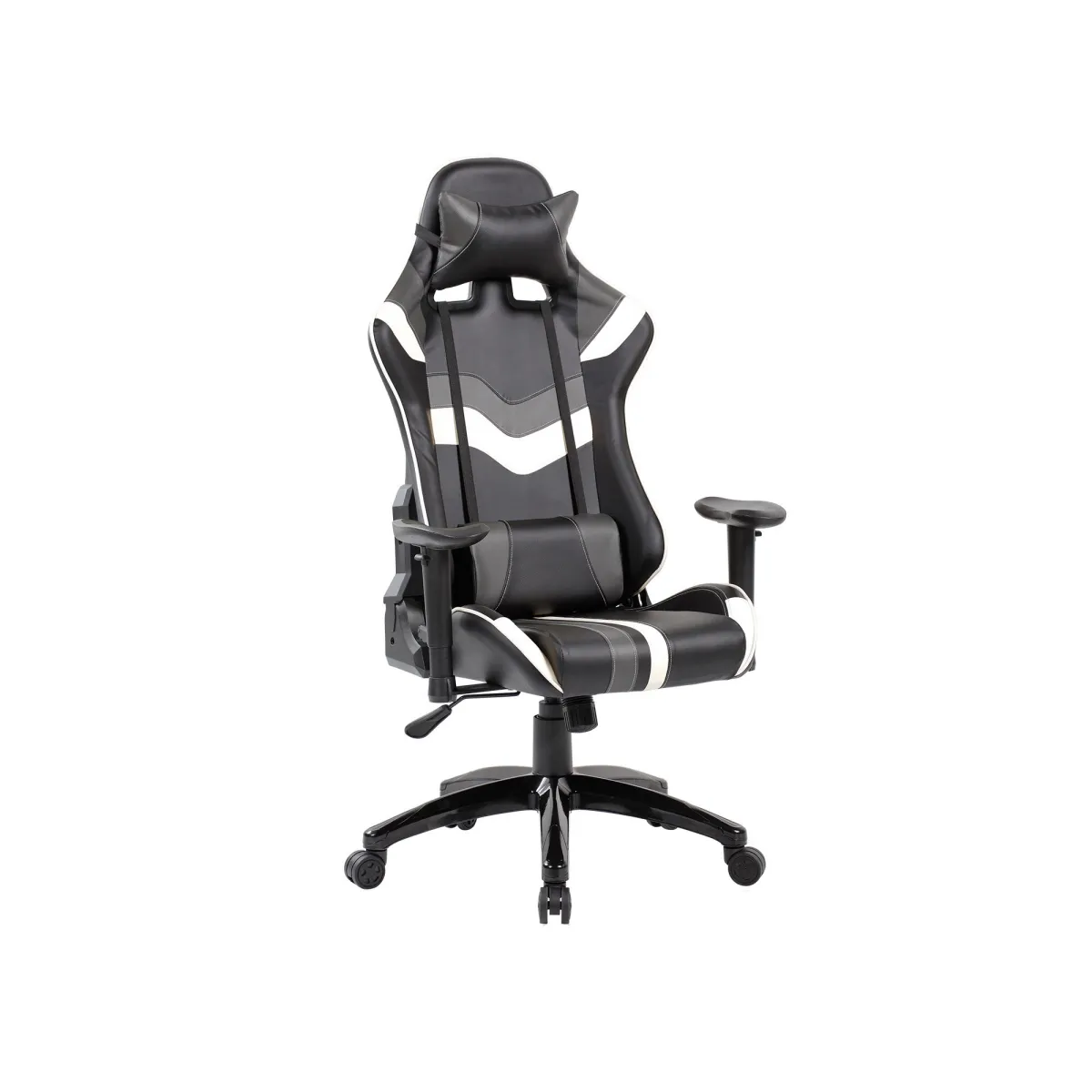 Kring Roth gaming szék, Deréktámasz és fejtámla, Fekete/Fehér