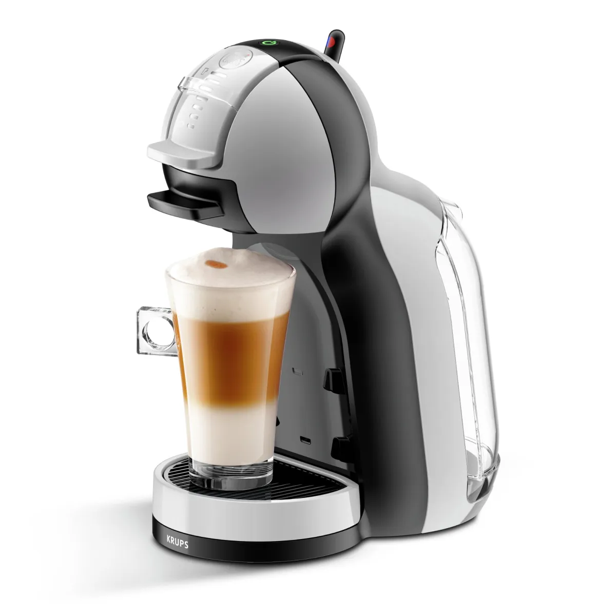KRUPS NESCAFÉ® Dolce Gusto® Mini Me KP123B10, Eszpresszógép kapszulával, 15 bar nyomás, 1500 W, 0,8 L, Eco funkció, szürke