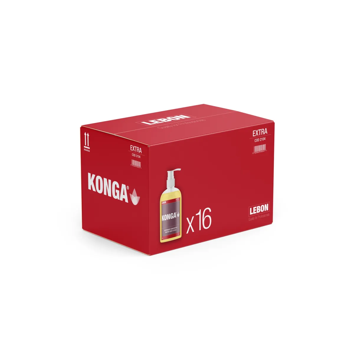 Készlet - 16 db mosogatószer edényekhez és edényekhez, citromvirág parfüm, 1 liter pumpával, professzionális használatra 1:100 hígítással