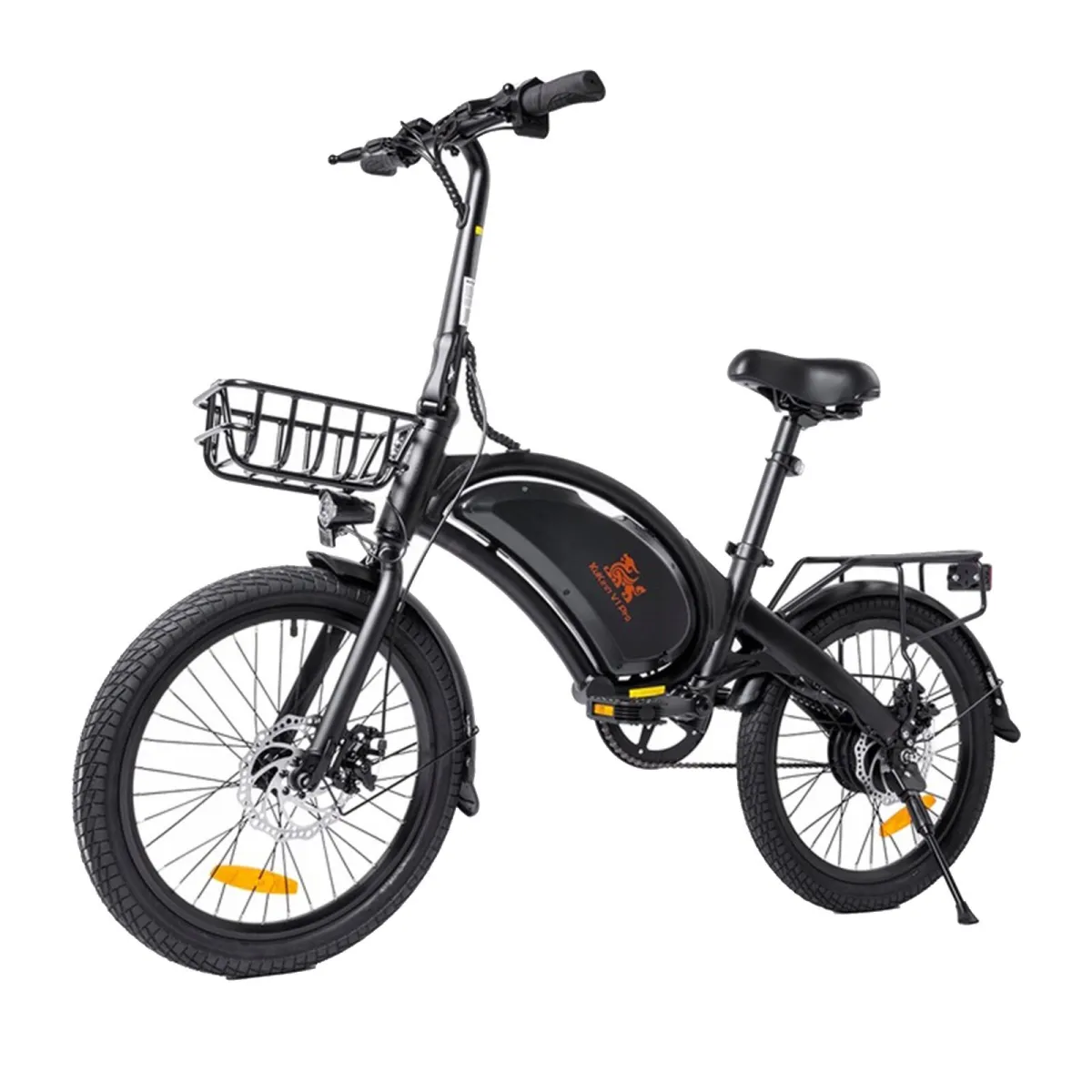 KuKirin V1 Pro elektromos kerékpár, motor teljesítménye 350 W, max. autonómia 45 Km, maximális sebesség 45 Km/h, Akkumulátor 48V 7,5Ah, Fekete