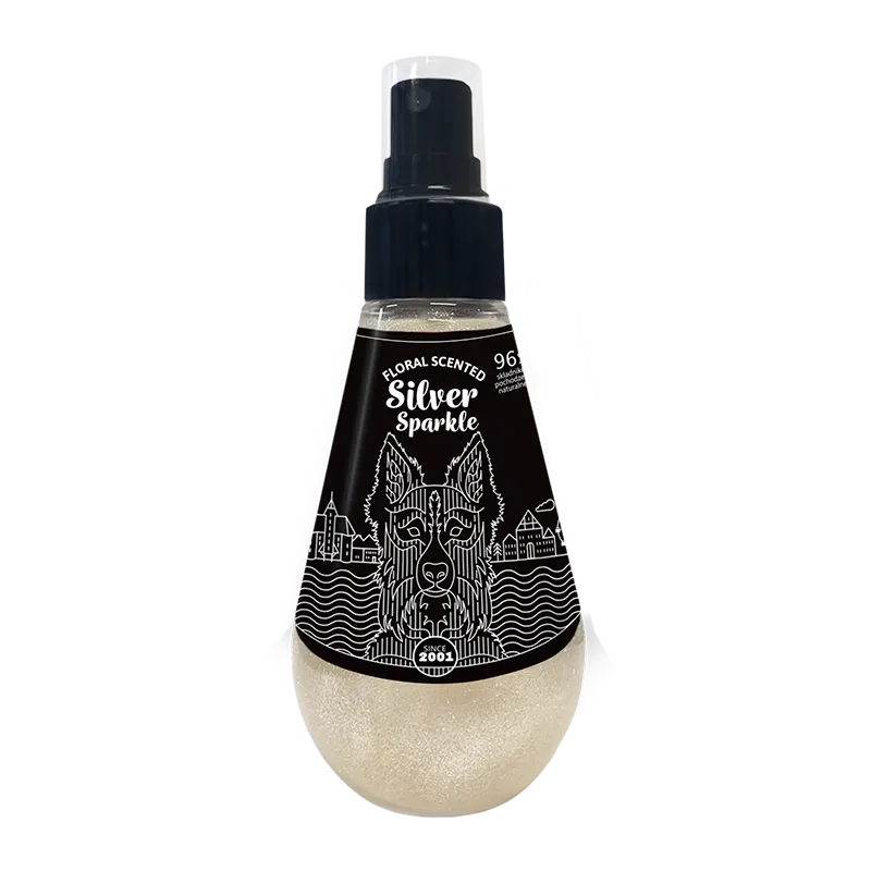 Kutyás parfüm, Silver Sparkle glitter csillogó hatással, 150 ml