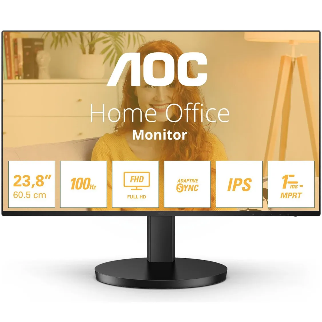 LED monitor AOC 24B3HA2, 24", Full HD, 1 ms, 100 Hz, Adaptive Sync