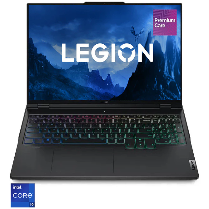 Legion Pro 7 16IRX9H 16" WQXGA IPS laptop, Intel Core i9-14900HX, 32GB, 1TB, GeForce RTX 4080 12GB, Windows 11 Home, Magyar billentyűzet, Fekete
