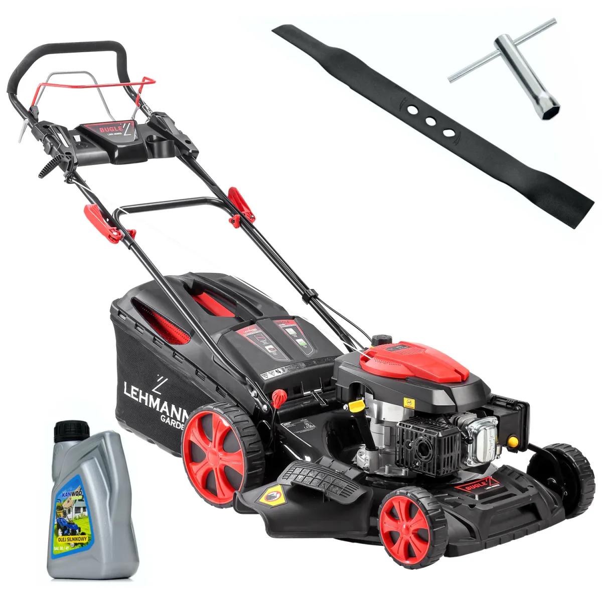 Lehmann Buggle benzines fűnyíró, önjáró, 5,98 LE, 196 köbcentiméter, 2800 RPM, 51 cm munkaszélesség