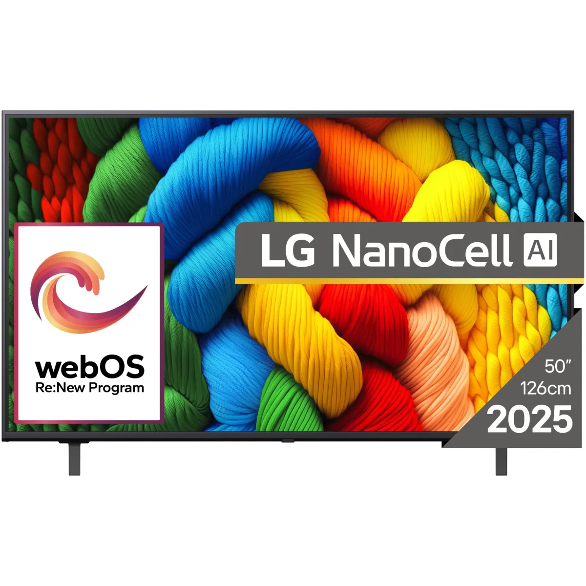 LG 50NANO80A3B NanoCell televízió, 126cm, Smart, 4K Ultra HD, F energiaosztály (2025-ös modell)