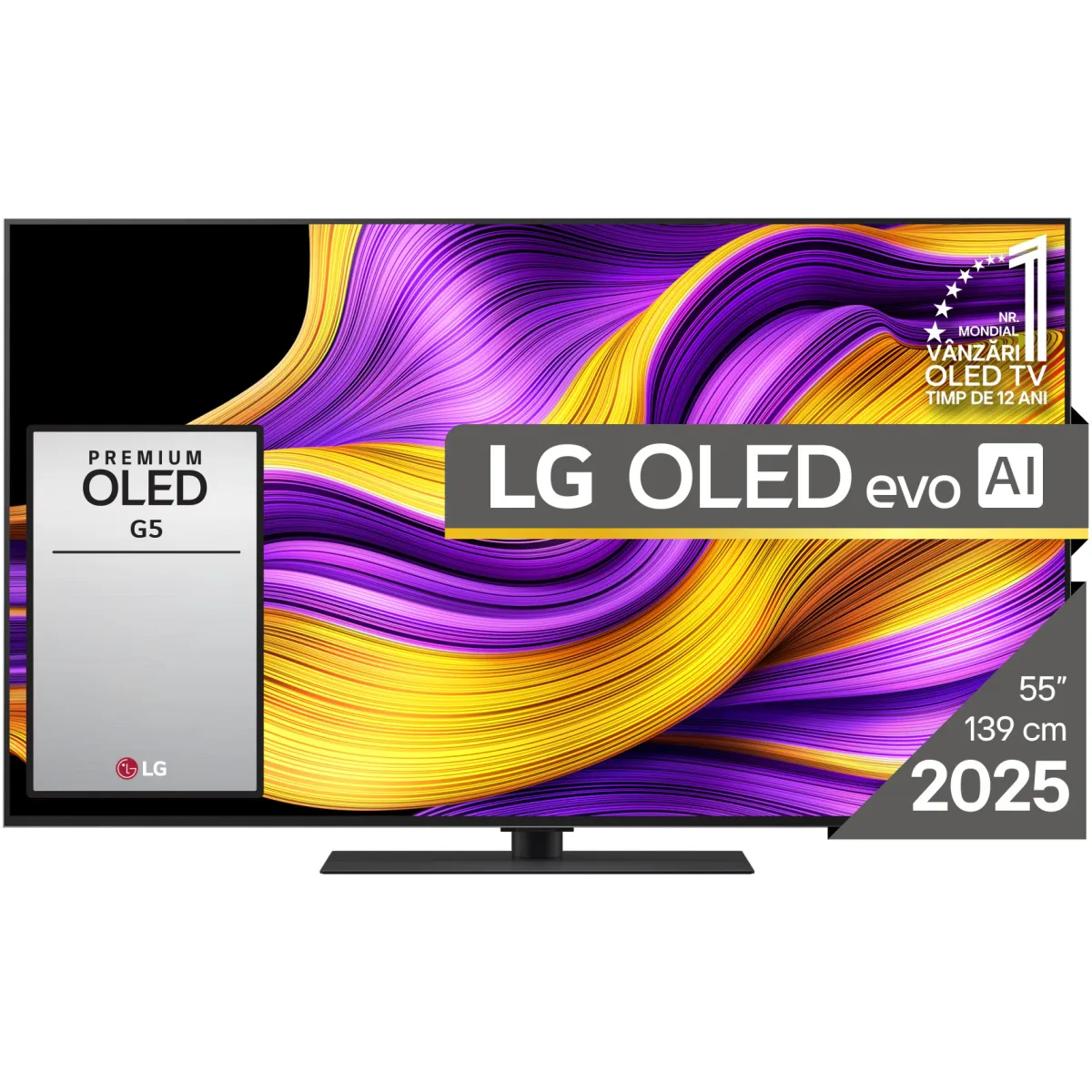 LG 55G53LS OLED evo televízió, 139 cm, Smart, 4K Ultra HD, 100 Hz, E energiaosztály (2025-ös modell)
