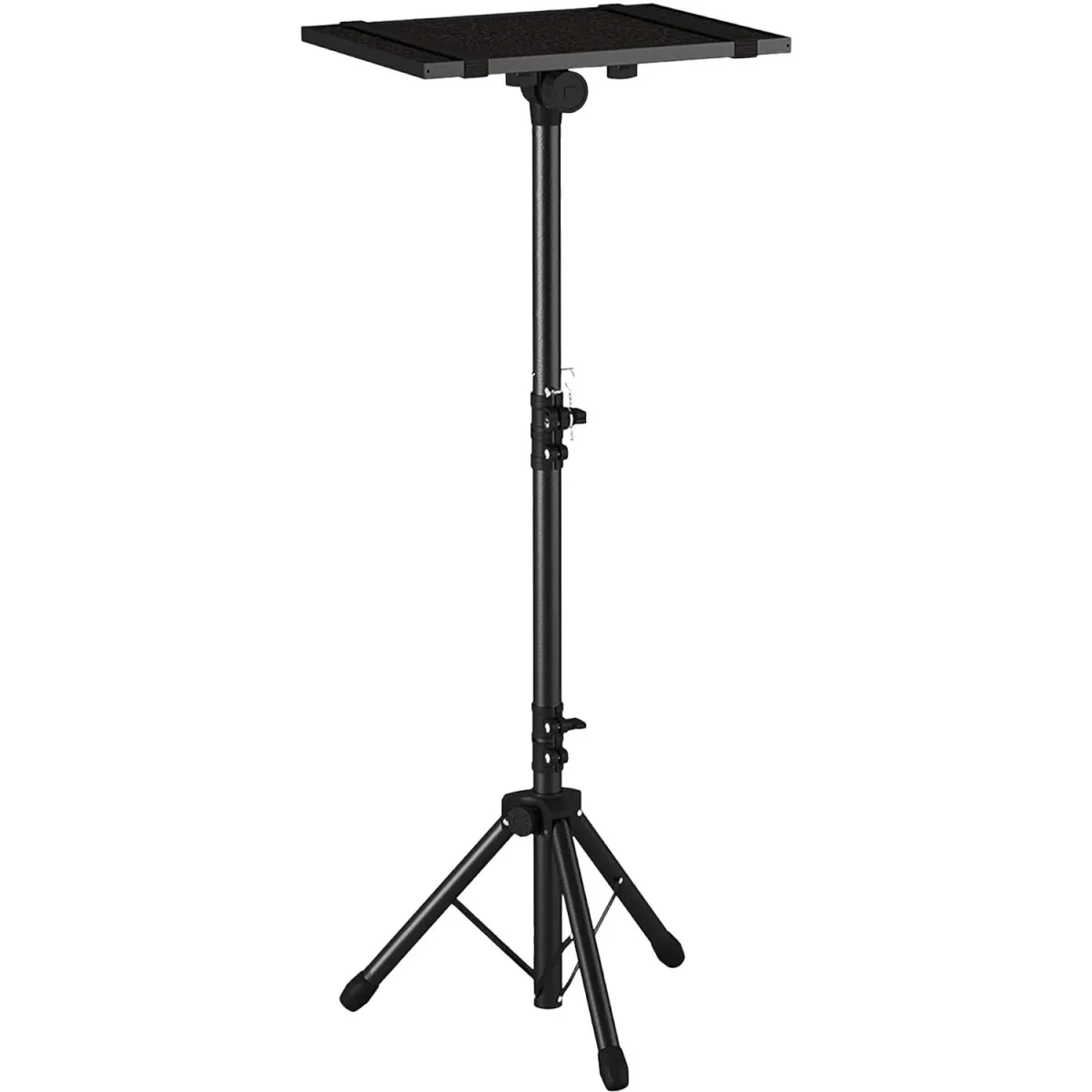 Állvány projektorhoz vagy laptophoz, állítható 58,5 cm - 118 cm, multifunkcionális, telefontartóval, hordozható és stabil, Fekete