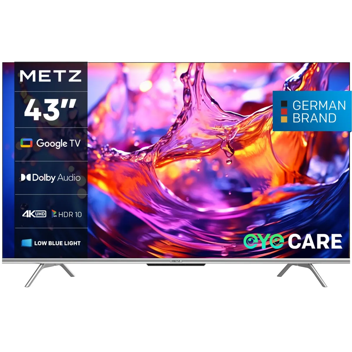 METZ 43MUD7000 LED Televízió, 109 cm, Smart Google TV, 4K Ultra HD, F energiaosztály (2024-es modell)
