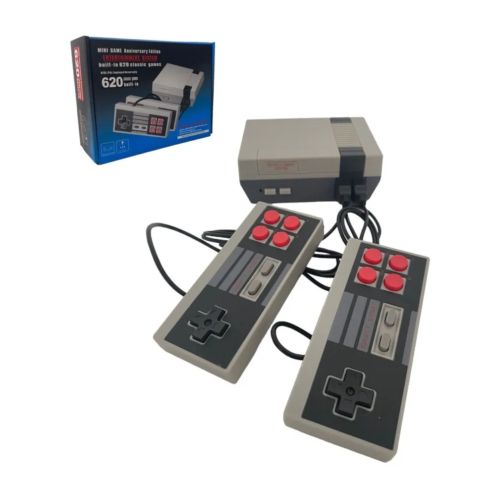 Mini videojáték-konzol, Retro Game Box 620 az 1-ben, 2 kontrollerrel, 13 cm x 10 cm x 4,5 cm, HAPPY JOKER