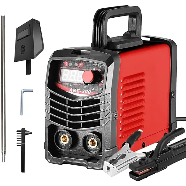 MMA hegesztő inverter 110/220V, Stick ARC 160A, IGBT LCD digitális kijelzővel, Hot Start funkció, elektródatartóval, működő fogóval