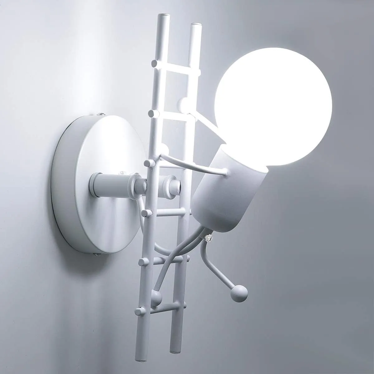 Modern LED fali lámpa, Mckalen, E27, fém, fényforrás nélkül, fehér