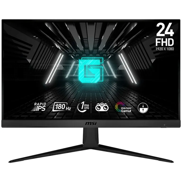 Monitor Gaming MSI G2412F, 24" Full HD, IPS, 180Hz, 1ms, HDMI, DisplayPort, AdaptiveSync