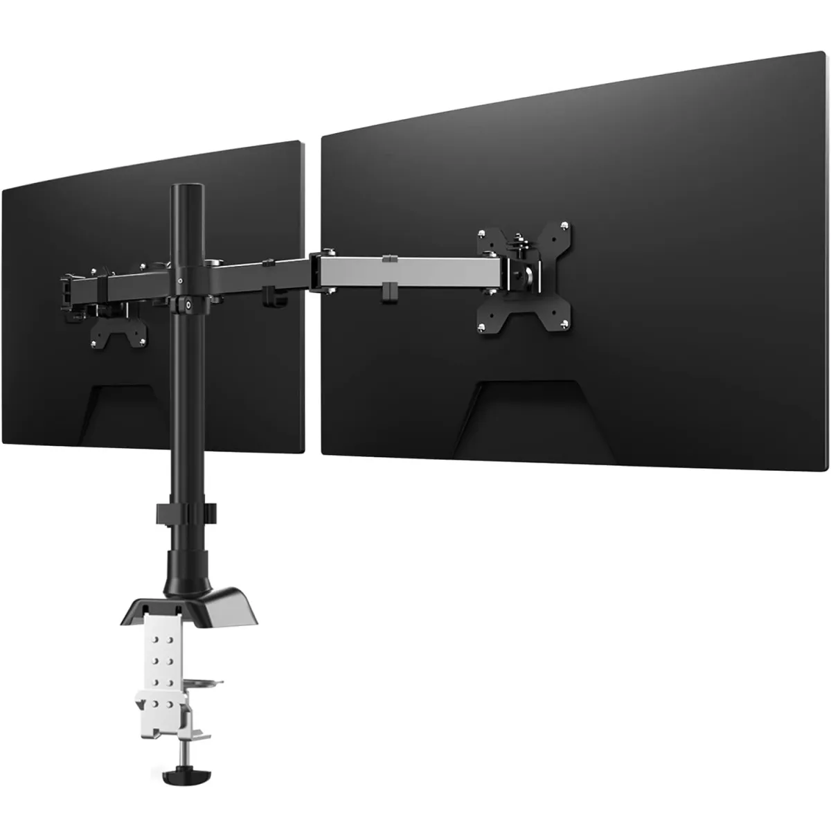 Monitor állvány, SDLOGAL, 2 kar 17-32 hüvelykes monitorokhoz, Állítható, állítható magasságú, Teherbírás 9 kg, Fekete