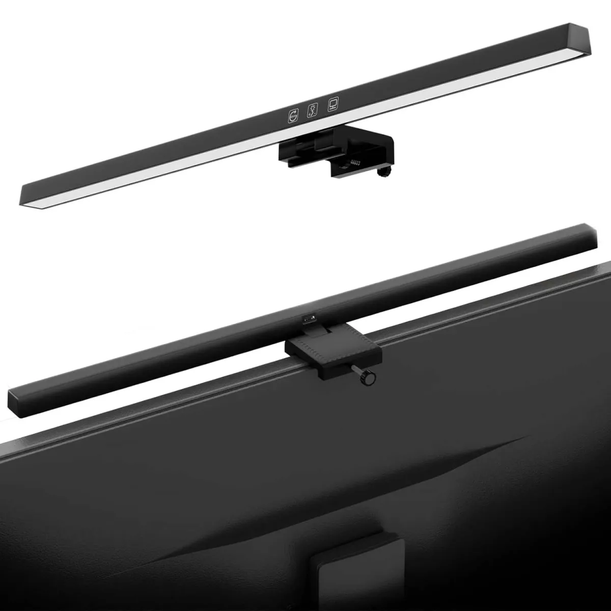 Monitor lámpa, 3 szín, 5w, szemvédelem, érintésvezérlés, 33cm, usb, OUYLAF, fekete
