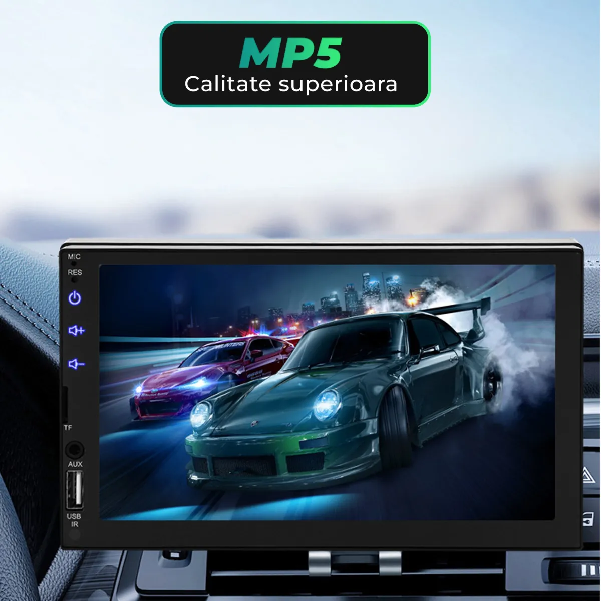 Navigációs Auto Timebox eszköz, Android 11, Apple CarPlay, Android Auto, Vezeték nélküli, 2 x USB, Aux, HD érintőképernyő 7", MirrorLink, Bluetooth 4.2, MP4, MP5, GPS